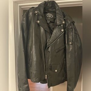 Diamond Plate Buffalo Leather Jacket